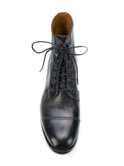 Shop Silvano Sassetti Ankle Lace-up Boots - Black