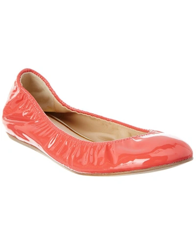 Shop Lanvin Patent Ballerina Flat In Pink