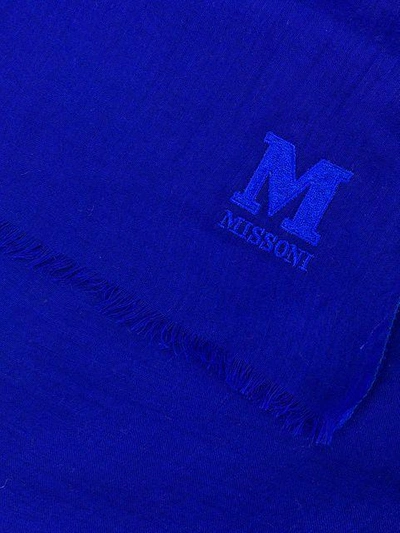 Shop M Missoni Pashmina Scarf In Blue