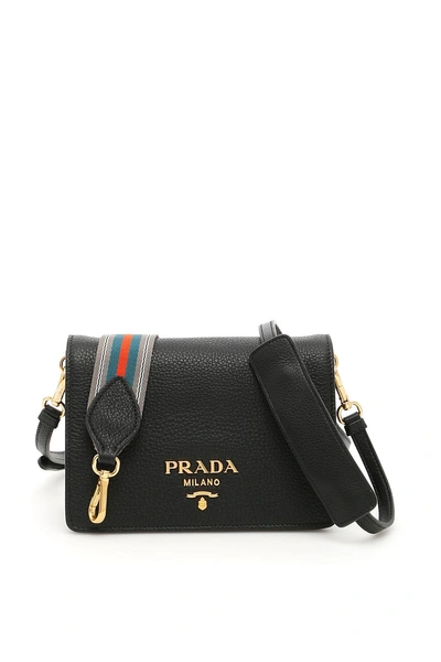 Shop Prada Deer Print Bag In Neronero