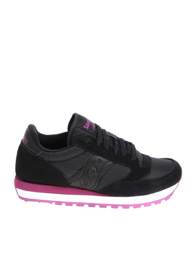 Shop Saucony Jazz Original Vintage Sneakers In Black/pink