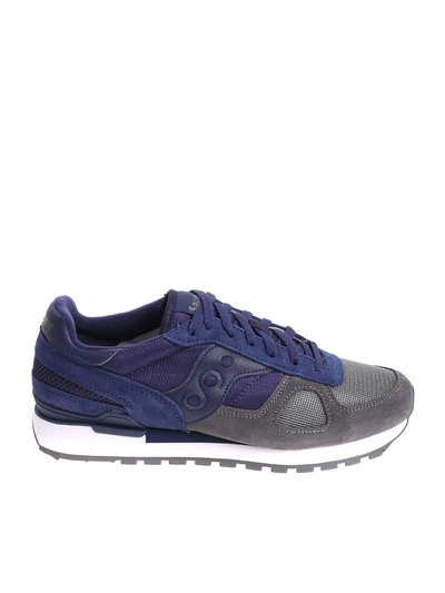 Shop Saucony Shadow Original Sneakers In Gray/blue