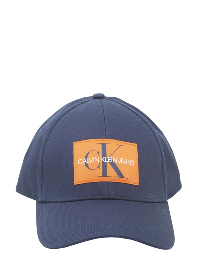 Shop Calvin Klein Jeans Est.1978 'monogram' Cap In Blue