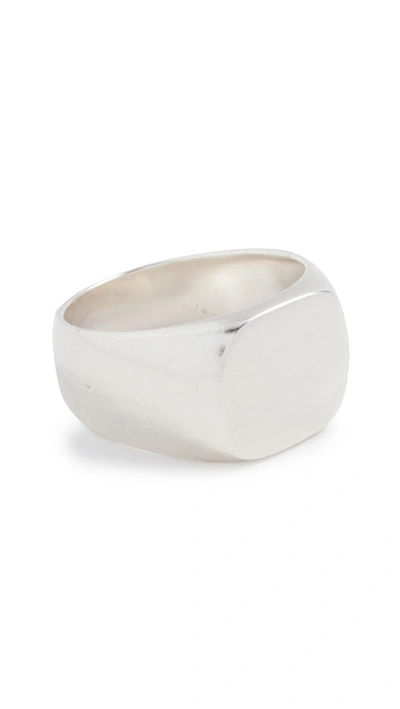 Shop Scosha Guardian Signet Ring In Silver