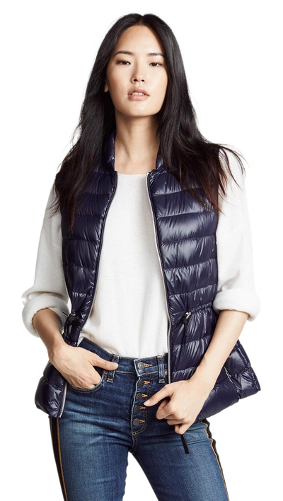 Shop Mackage Izzy Vest In Navy