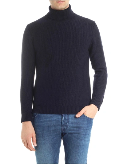 Shop Altea Turtleneck Sweater In Blue