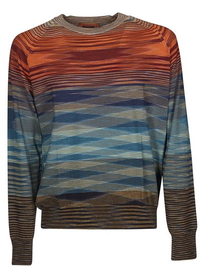 Shop Missoni Crew Neck Sweater In Multicolor