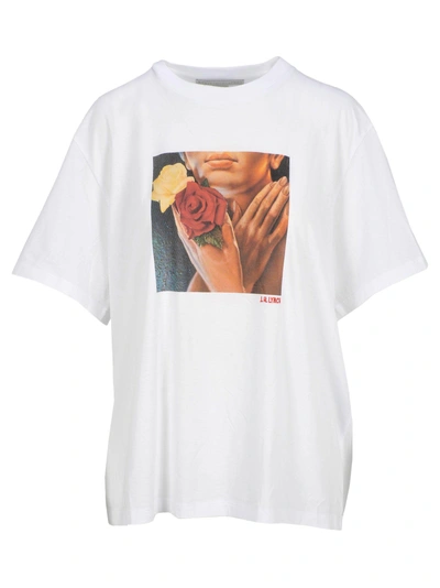 Shop Stella Mccartney Tshirt Roses In White