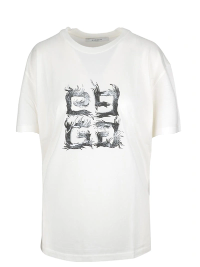 Shop Givenchy 4g Flame T-shirt In 130