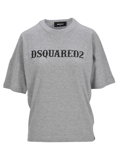 Shop Dsquared2 D Squared Tshirt Logo In Grey