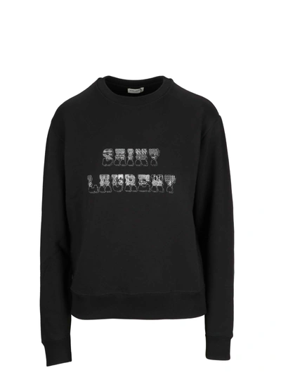 Shop Saint Laurent Logo Sweatshirt In 1081