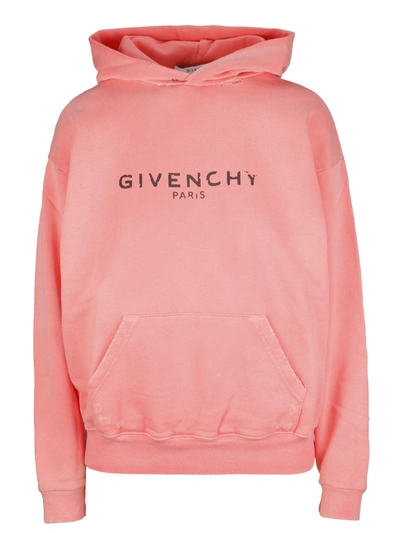 Shop Givenchy Logo Print Hoodie In 685