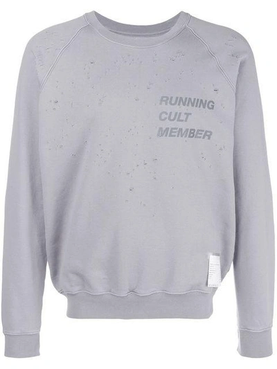 Shop Satisfy Cult Moth Eaten Sweatshirt In Grey