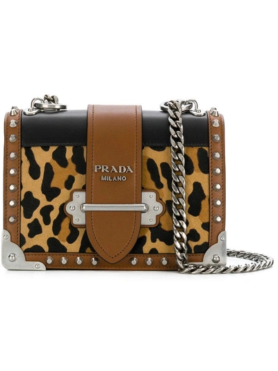 Shop Prada Cahier Bag - Neutrals