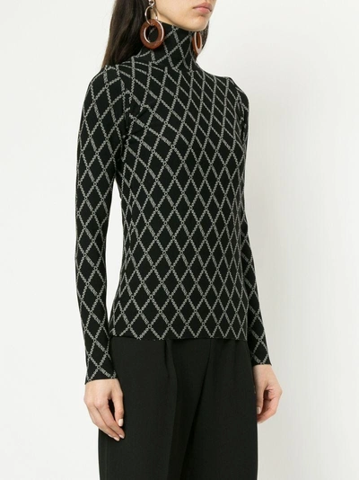 Shop Irene Stitch-detail Turtle Neck Sweater - Black