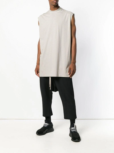 Shop Rick Owens Long Tank Top - Grey