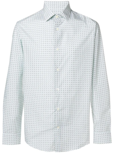 Shop Ferragamo Salvatore  Pattern Button Shirt - White