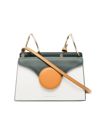 Shop Danse Lente White, Green And Orange Phoebe Leather Crossbody Bag
