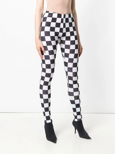 Shop Versus Checkered Leggings - Black