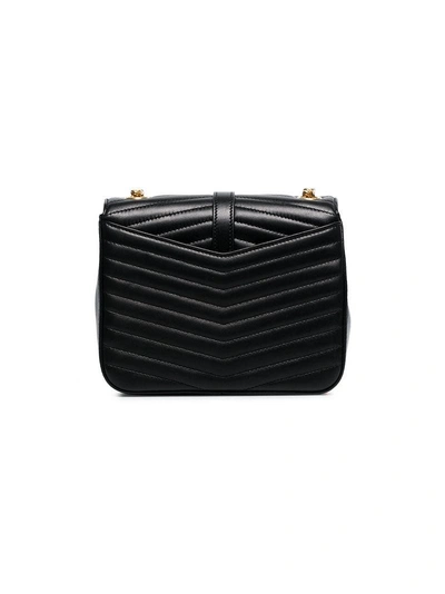 Shop Saint Laurent Black Montaigne Quilted Leather Shoulder Bag