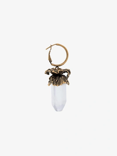 Shop Alexander Mcqueen Iris Drop Earrings In Metallic