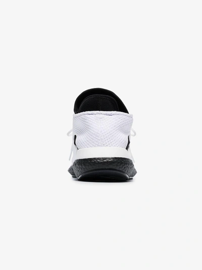 Shop Y-3 Lace-up 'saikou' Leather Sneakers In White