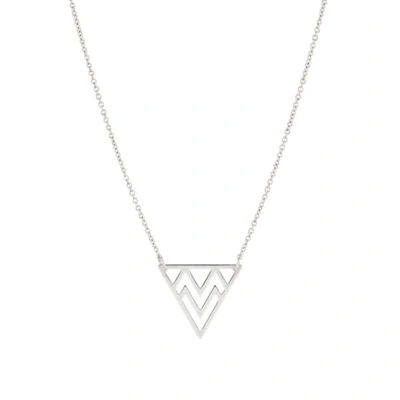 Shop Feather+stone Silver Tribal Triangle Necklace
