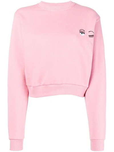 Shop Chiara Ferragni Small Flirting Sweatshirt In Pink