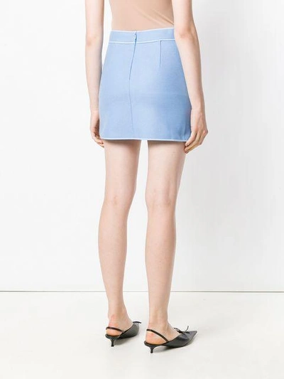 Shop N°21 Wrap Front Mini Skirt In Blue