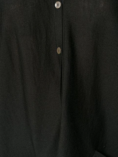 Shop P.a.r.o.s.h Fine Knit Oversized Cardigan In Black
