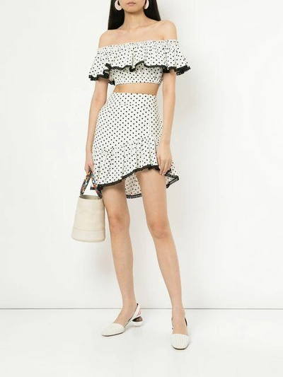 Shop Suboo Frilled Mini Skirt In White