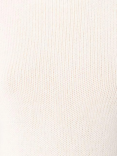 Shop Aragona Ribbed Turtleneck Sweater - White