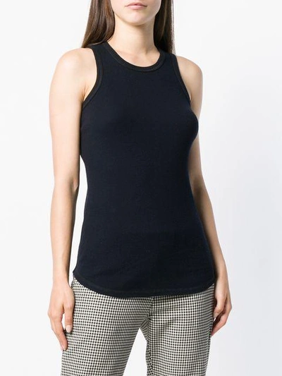 Shop Joseph Ribbed Knit Tank Top In Blue