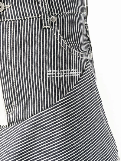 Shop Off-white Striped Denim Ruffles Skirt