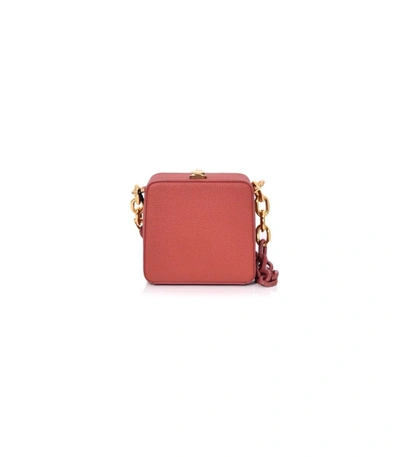 Shop The Volon Cube Chain Bag In Brick In Red