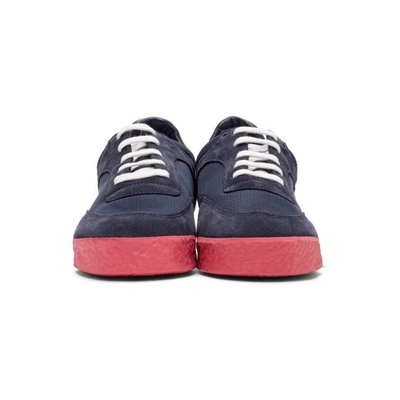 Shop Comme Des Garçons Shirt Navy & Red Spalwart Edition Pitch Sneakers