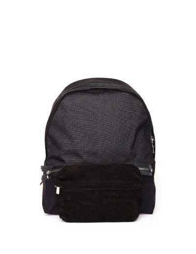 Shop Hender Scheme Nylon Backpack With Suede Pocket In Black