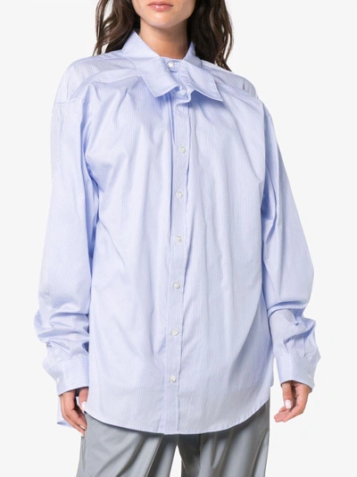 Shop Y/project Y / Project Double Front Shirt In Blue