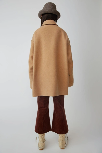 Shop Acne Studios Single-breasted Coat Camel Brown