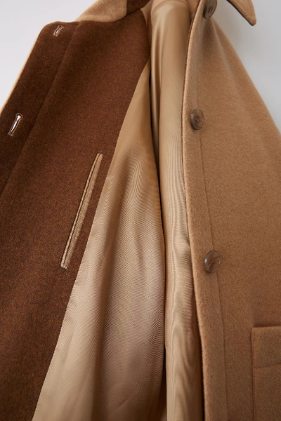Shop Acne Studios Single-breasted Coat Camel Brown
