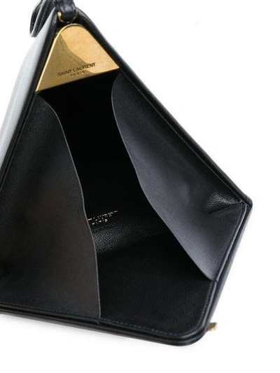 Shop Saint Laurent Monogram Triangle Bag In Black