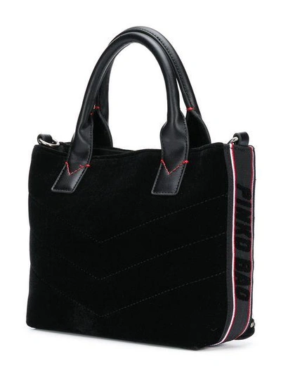 Shop Pinko Embroided Studded Shulder Bag - Black
