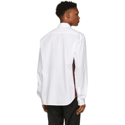 Shop Namacheko White Highfield Detail Shirt In Burgundy