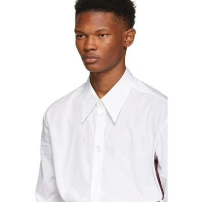 Shop Namacheko White Highfield Detail Shirt In Burgundy