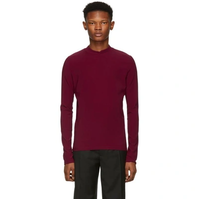 Shop Namacheko Red Double Faced Mock Neck Sweater