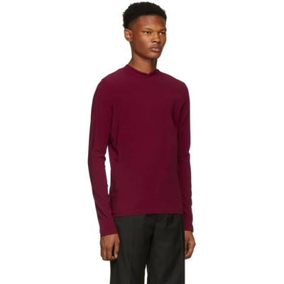 Shop Namacheko Red Double Faced Mock Neck Sweater