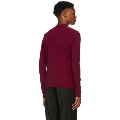 Shop Namacheko Red Double Faced Mock Neck Sweater