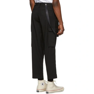 Shop Enfants Riches Deprimes Black Cargo Suspenders Trousers In Charcoal