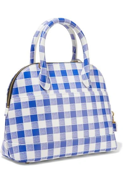 Shop Balenciaga Ville Printed Leather Tote In Blue