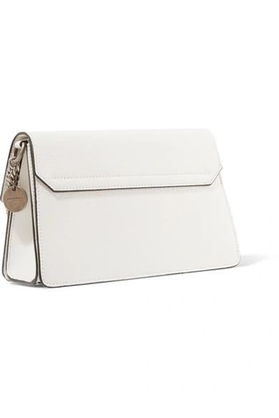 Shop Givenchy Gv3 Small Textured-leather Shoulder Bag In White